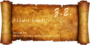 Zilahi Edgár névjegykártya